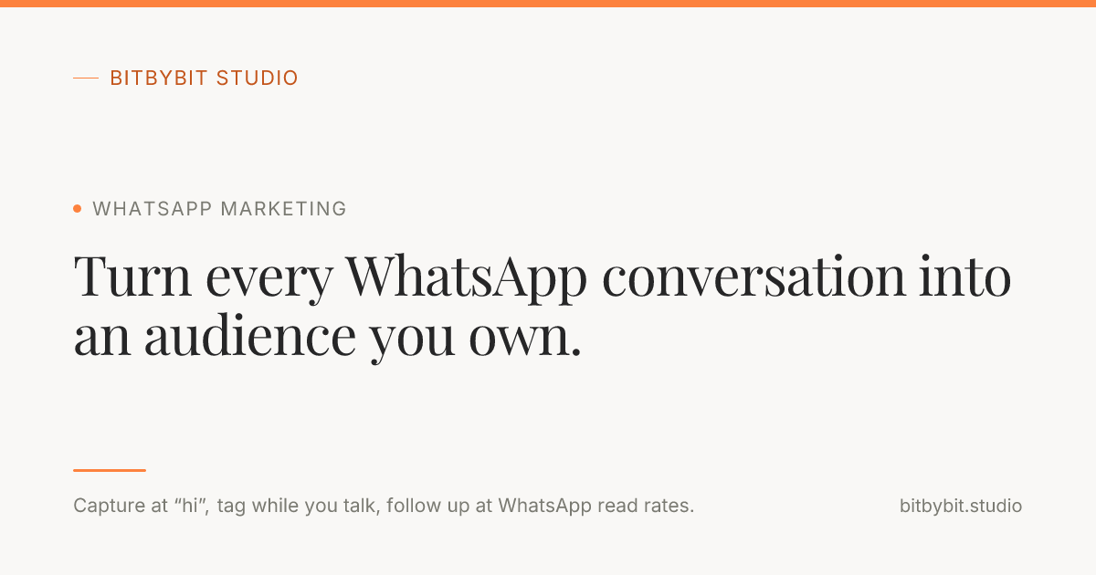 WhatsApp marketing: CTWA, CAPI & lead gen | bitbybit Studio